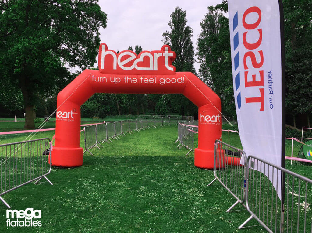 Giant Inflatable Radio Heart Arch