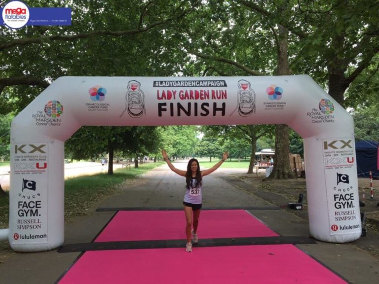 Giant Inflatable Lady Garden Run Finish Arch