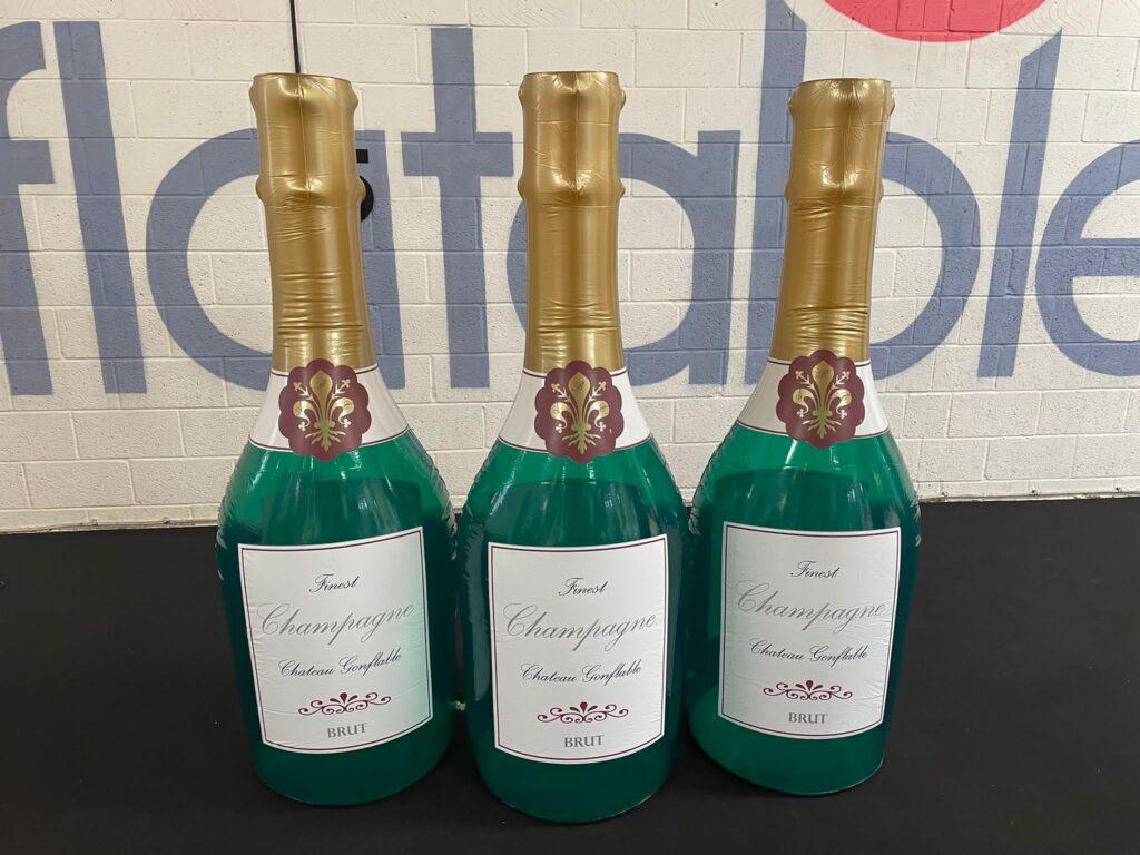 3 Inflatable champagne bottles