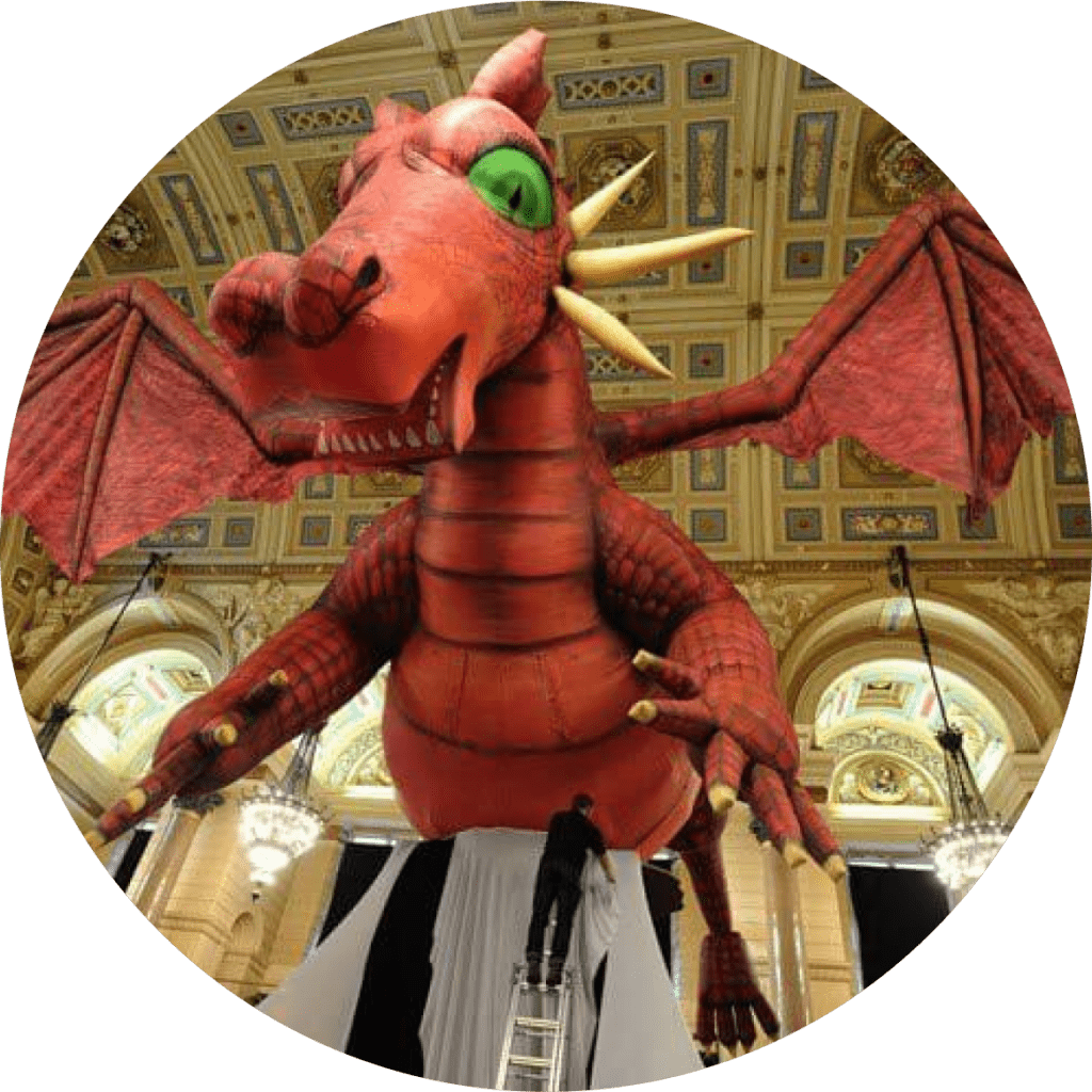 Inflatable dragon