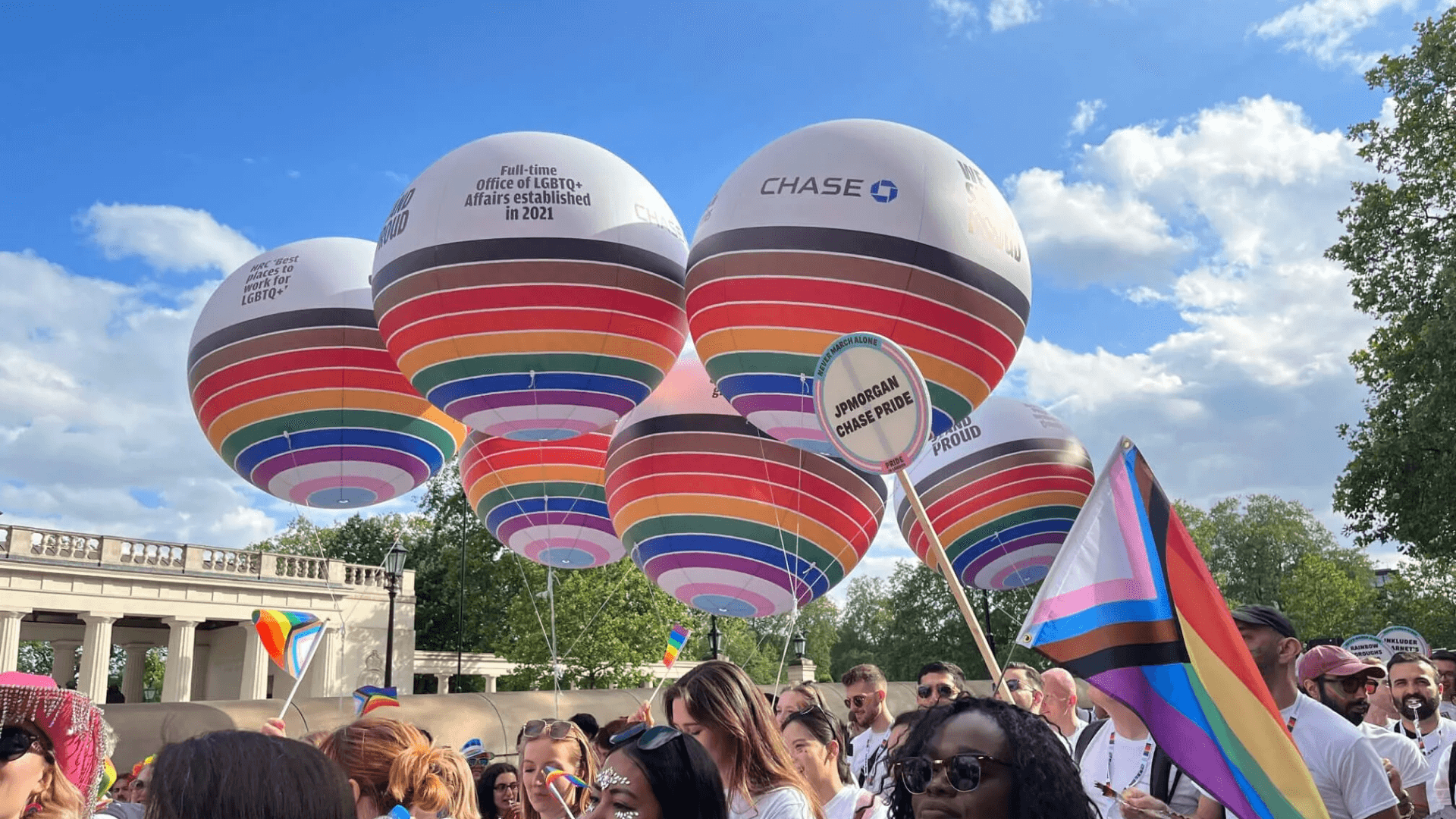 Inflatable orbs for pride