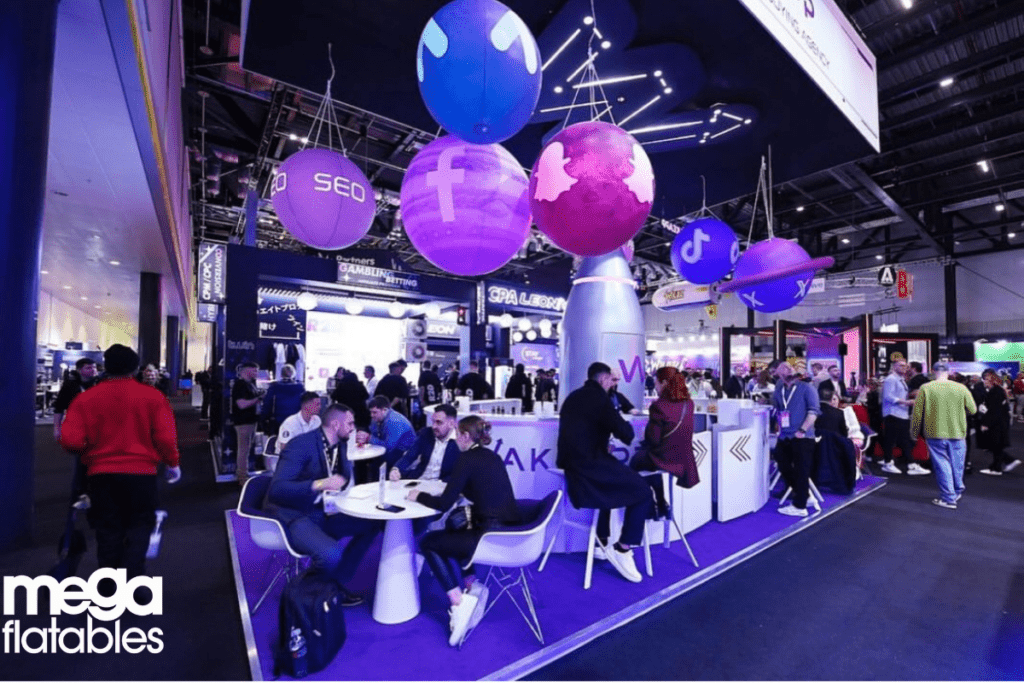 Digital marketing inflatable orbs